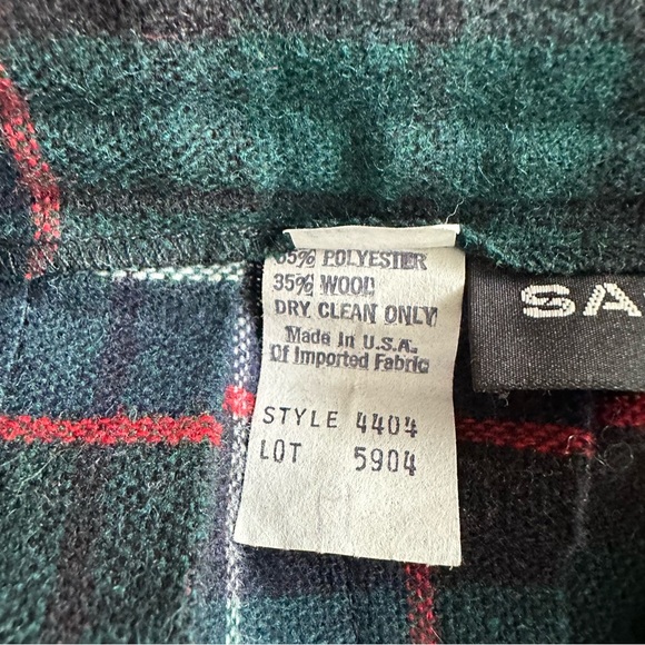 VINTAGE 80s Plaid Pleated Wool Midi Skirts Lot of TWO Academia Made in USA - Picture 8 of 15